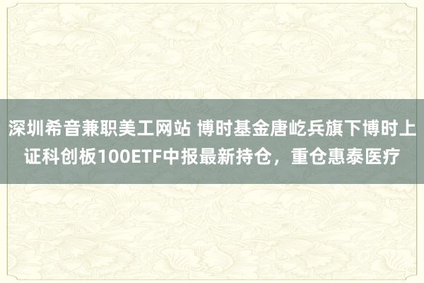 深圳希音兼职美工网站 博时基金唐屹兵旗下博时上证科创板100ETF中报最新持仓，重仓惠泰医疗