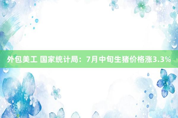 外包美工 国家统计局：7月中旬生猪价格涨3.3%